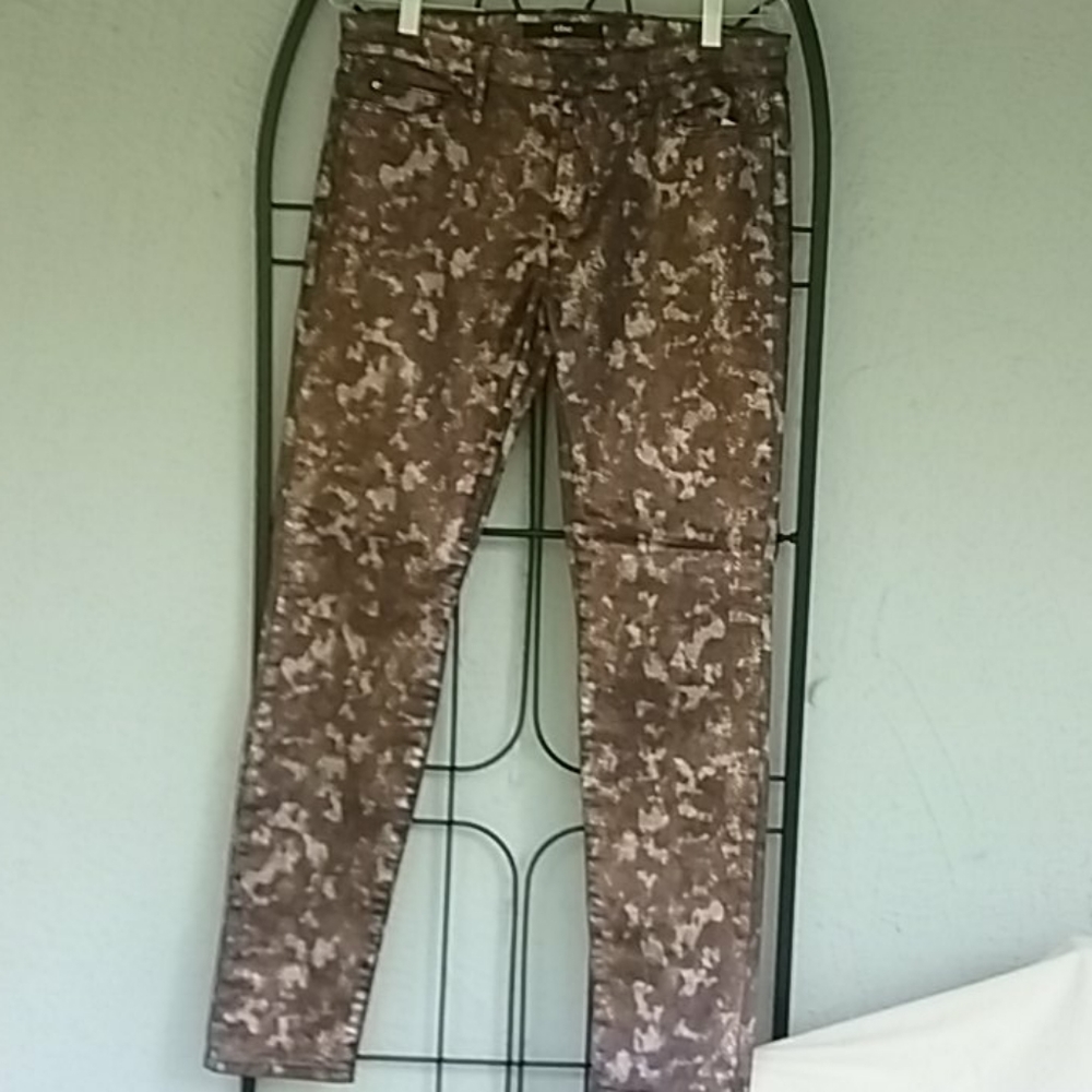 Else women's bronze snake skinny jeans size 30